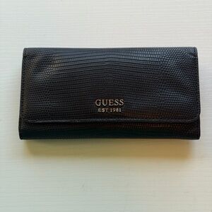 Guess Black Embossed Clutch